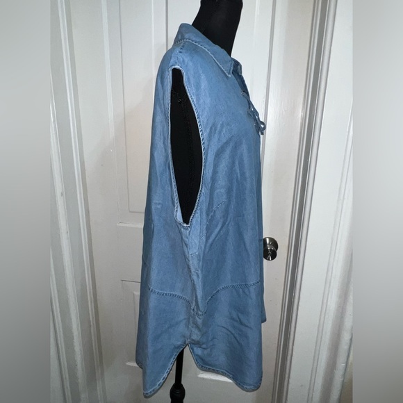 Jones New York Light Blue Casual Shirt Womens 3X - Picture 2 of 6